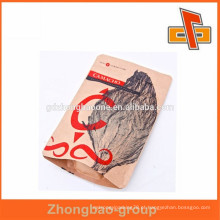 China stand up saco de papel ziplock artesanato com impressão de alta qualidade personalizados malotes